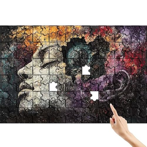 Frau Puzzle 140 Teile Erwachsene, Furcht Klassische Puzzles Bastelset Erwachsene, Buntes und Lustiges Lernspiele Set, Herausforderung Spielzeug mit Box für Home Wall Decor, Geschenke für Männer G-2 von Feionnug
