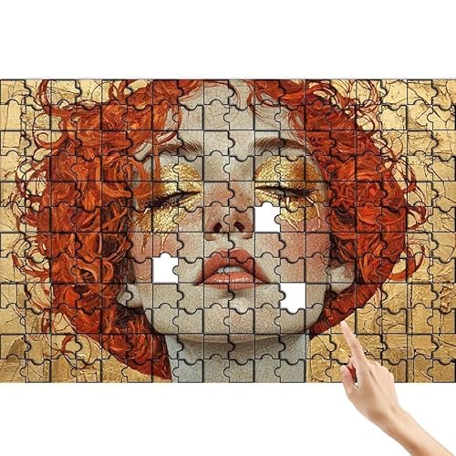 Frau Puzzle 90 Teile Erwachsene, Cool Klassische Puzzles Bastelset Erwachsene, Buntes und Lustiges Lernspiele Set, Herausforderung Spielzeug mit Box für Home Wall Decor, Geschenke für Männer E-2 von Feionnug