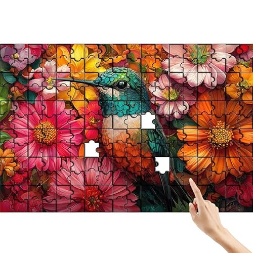 Gänseblümchen Puzzle 1000 Teile Erwachsene, Kolibri Klassische Puzzles Bastelset Erwachsene, Buntes Lustiges Lernspiele, Herausforderung Spielzeug mit Box für Home Wall Decor Geschenke für Männer R-9 von Feionnug