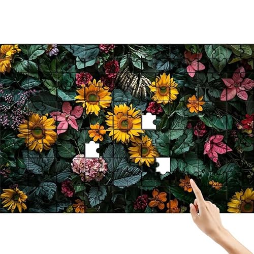 Gänseblümchen Puzzle 500 Teile Erwachsene, Anlage Klassische Puzzles Bastelset Erwachsene, Buntes Lustiges Lernspiele, Herausforderung Spielzeug mit Box für Home Wall Decor Geschenke für Männer Y-1 von Feionnug
