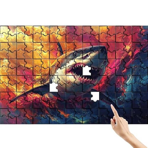 Hai Puzzle 300 Teile Erwachsene, Abstrakt Klassische Puzzles Bastelset Erwachsene, Buntes und Lustiges Lernspiele Set, Herausforderung Spielzeug mit Box für Home Wall Decor, Geschenke für Männer T-9 Hai Puzzle 300 Teile Erwachsene, Abstrakt Klassische Puzzles Bastelset Erwachsene, Buntes und Lustiges Lernspiele Set, Herausforderung Spielzeug mit Box für Home Wall Decor, Geschenke für Männer T-9 von Feionnug