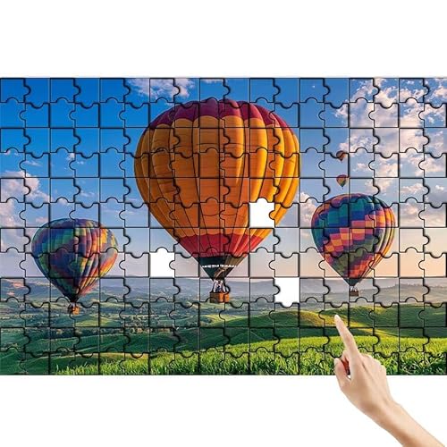 Heißluftballon Puzzle 1500 Teile Erwachsene, Landschaft Klassische Puzzles Bastelset Erwachsene, Lustiges Lernspiele Herausforderung Spielzeug mit Box für Home Wall Decor Geschenke für Männer D-0 von Feionnug