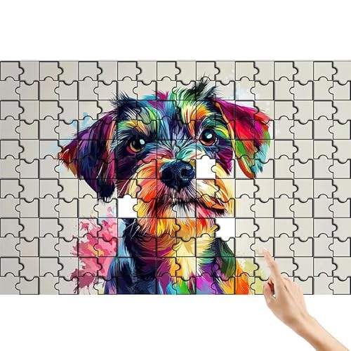 Hund Puzzle 1000 Teile Erwachsene, Bunt Klassische Puzzles Bastelset Erwachsene, Buntes und Lustiges Lernspiele Set, Herausforderung Spielzeug mit Box für Home Wall Decor, Geschenke für Männer F-2 von Feionnug