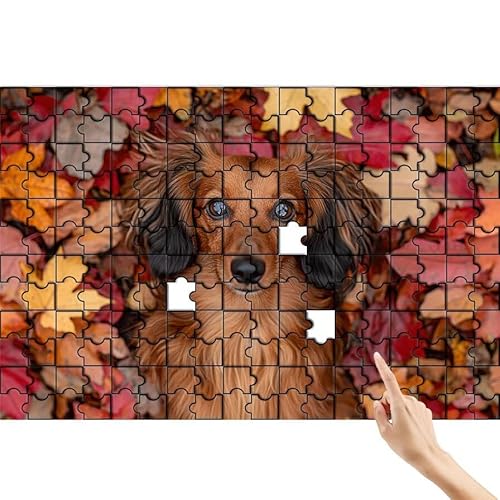 Hund Puzzle 140 Teile Erwachsene, Blätter Klassische Puzzles Bastelset Erwachsene, Buntes und Lustiges Lernspiele Set, Herausforderung Spielzeug mit Box für Home Wall Decor, Geschenke für Männer L-3 Hund Puzzle 140 Teile Erwachsene, Blätter Klassische Puzzles Bastelset Erwachsene, Buntes und Lustiges Lernspiele Set, Herausforderung Spielzeug mit Box für Home Wall Decor, Geschenke für Männer L-3 von Feionnug