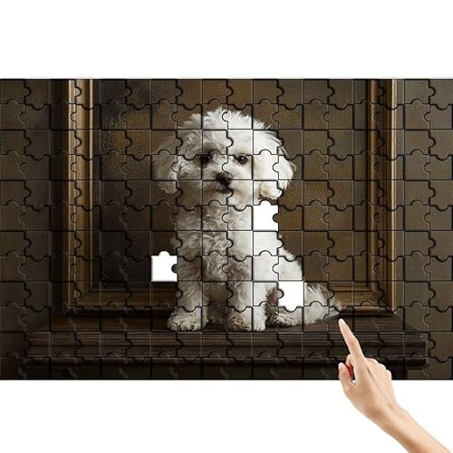 Hund Puzzle 300 Teile Erwachsene, Retro Klassische Puzzles Bastelset Erwachsene, Buntes und Lustiges Lernspiele Set, Herausforderung Spielzeug mit Box für Home Wall Decor, Geschenke für Männer G-8 von Feionnug