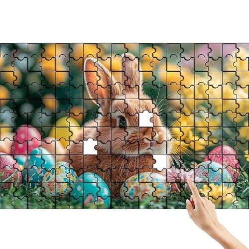 Kaninchen Puzzle 300 Teile Erwachsene, Ostern Klassische Puzzles Bastelset Erwachsene, Buntes und Lustiges Lernspiele, Herausforderung Spielzeug mit Box für Home Wall Decor Geschenke für Männer U-7 von Feionnug