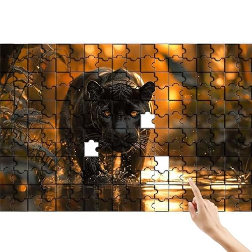 Leopard Puzzle 1500 Teile Erwachsene, Cool Klassische Puzzles Bastelset Erwachsene, Buntes und Lustiges Lernspiele Set, Herausforderung Spielzeug mit Box für Home Wall Decor, Geschenke für Männer L-4 von Feionnug