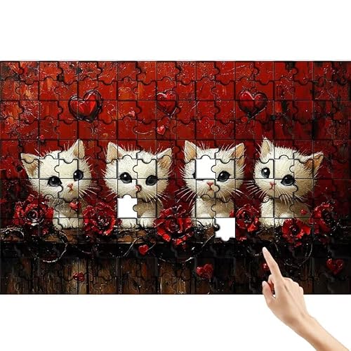 Liebe Puzzle 500 Teile Erwachsene, Katze Klassische Puzzles Bastelset Erwachsene, Buntes und Lustiges Lernspiele Set, Herausforderung Spielzeug mit Box für Home Wall Decor, Geschenke für Männer E-7 Liebe Puzzle 500 Teile Erwachsene, Katze Klassische Puzzles Bastelset Erwachsene, Buntes und Lustiges Lernspiele Set, Herausforderung Spielzeug mit Box für Home Wall Decor, Geschenke für Männer E-7 von Feionnug