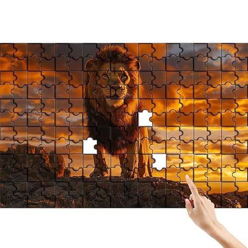 Löwe Puzzle 1500 Teile Erwachsene, Wolke Klassische Puzzles Bastelset Erwachsene, Buntes und Lustiges Lernspiele Set, Herausforderung Spielzeug mit Box für Home Wall Decor, Geschenke für Männer O-2 von Feionnug