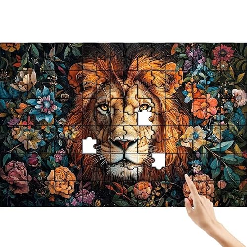 Löwe Puzzle 90 Teile Erwachsene, Tier Klassische Puzzles Bastelset Erwachsene, Buntes und Lustiges Lernspiele Set, Herausforderung Spielzeug mit Box für Home Wall Decor, Geschenke für Männer G-3 Löwe Puzzle 90 Teile Erwachsene, Tier Klassische Puzzles Bastelset Erwachsene, Buntes und Lustiges Lernspiele Set, Herausforderung Spielzeug mit Box für Home Wall Decor, Geschenke für Männer G-3 von Feionnug