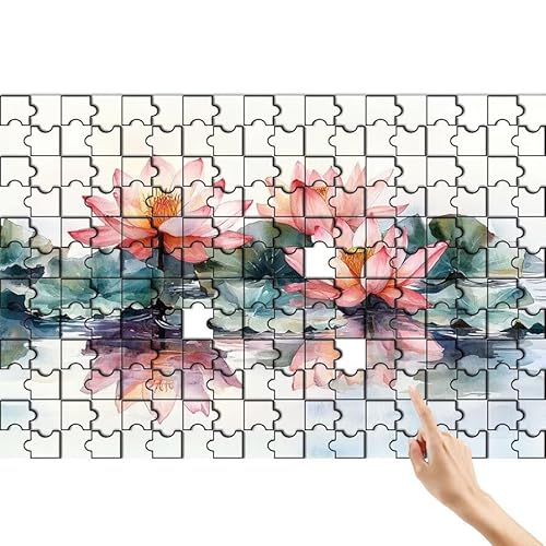 Lotus Puzzle 300 Teile Erwachsene, Anlage Klassische Puzzles Bastelset Erwachsene, Buntes und Lustiges Lernspiele Set, Herausforderung Spielzeug mit Box für Home Wall Decor, Geschenke für Männer Y-4 von Feionnug