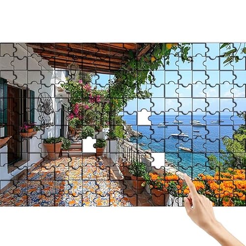Meer Puzzle 300 Teile Erwachsene, Haus Klassische Puzzles Bastelset Erwachsene, Buntes und Lustiges Lernspiele Set, Herausforderung Spielzeug mit Box für Home Wall Decor, Geschenke für Männer V-7 von Feionnug