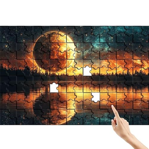 Mond Puzzle 1000 Teile Erwachsene, Landschaft Klassische Puzzles Bastelset Erwachsene, Buntes und Lustiges Lernspiele, Herausforderung Spielzeug mit Box für Home Wall Decor Geschenke für Männer Y-7 von Feionnug