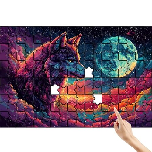 Mond Puzzle 36 Teile Erwachsene, Wolf Klassische Puzzles Bastelset Erwachsene, Buntes und Lustiges Lernspiele Set, Herausforderung Spielzeug mit Box für Home Wall Decor, Geschenke für Männer I-6 Mond Puzzle 36 Teile Erwachsene, Wolf Klassische Puzzles Bastelset Erwachsene, Buntes und Lustiges Lernspiele Set, Herausforderung Spielzeug mit Box für Home Wall Decor, Geschenke für Männer I-6 von Feionnug
