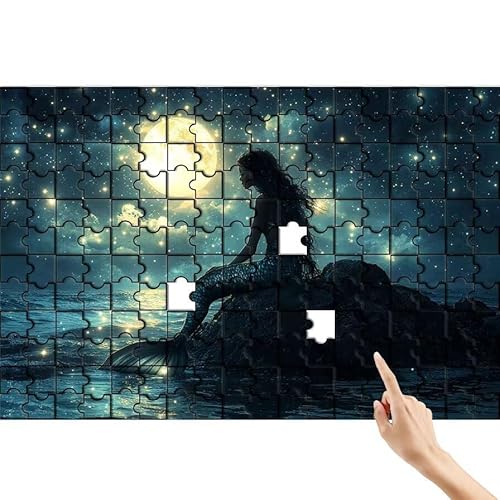 Mond Puzzle 500 Teile Erwachsene, Meerjungfrau Klassische Puzzles Bastelset Erwachsene, Buntes und Lustiges Lernspiele, Herausforderung Spielzeug mit Box für Home Wall Decor Geschenke für Männer D-1 Mond Puzzle 500 Teile Erwachsene, Meerjungfrau Klassische Puzzles Bastelset Erwachsene, Buntes und Lustiges Lernspiele, Herausforderung Spielzeug mit Box für Home Wall Decor Geschenke für Männer D-1 von Feionnug