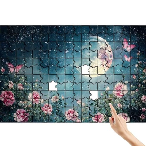 Mond Puzzle 500 Teile Erwachsene, Schmetterling Klassische Puzzles Bastelset Erwachsene, Buntes und Lustiges Lernspiele, Herausforderung Spielzeug mit Box für Home Wall Decor Geschenke für Männer Q-1 von Feionnug