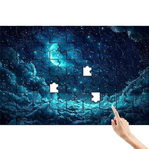 Mond Puzzle 90 Teile Erwachsene, Wolke Klassische Puzzles Bastelset Erwachsene, Buntes und Lustiges Lernspiele Set, Herausforderung Spielzeug mit Box für Home Wall Decor, Geschenke für Männer A-4 Mond Puzzle 90 Teile Erwachsene, Wolke Klassische Puzzles Bastelset Erwachsene, Buntes und Lustiges Lernspiele Set, Herausforderung Spielzeug mit Box für Home Wall Decor, Geschenke für Männer A-4 von Feionnug