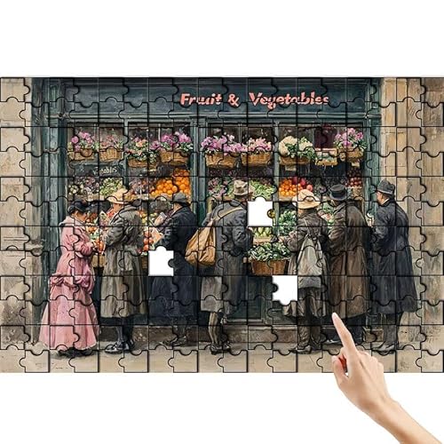Obstladen Puzzle 90 Teile Erwachsene, Mann Klassische Puzzles Bastelset Erwachsene, Buntes und Lustiges Lernspiele Set, Herausforderung Spielzeug mit Box für Home Wall Decor, Geschenke für Männer R-8 Obstladen Puzzle 90 Teile Erwachsene, Mann Klassische Puzzles Bastelset Erwachsene, Buntes und Lustiges Lernspiele Set, Herausforderung Spielzeug mit Box für Home Wall Decor, Geschenke für Männer R-8 von Feionnug