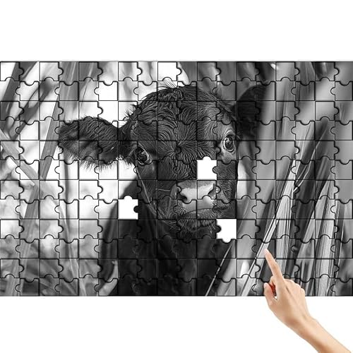 Ochse Puzzle 1000 Teile Erwachsene, Tier Klassische Puzzles Bastelset Erwachsene, Buntes und Lustiges Lernspiele Set, Herausforderung Spielzeug mit Box für Home Wall Decor, Geschenke für Männer L-4 von Feionnug