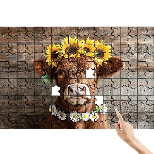 Ochse Puzzle 500 Teile Erwachsene, Gänseblümchen Klassische Puzzles Bastelset Erwachsene, Buntes und Lustiges Lernspiele, Herausforderung Spielzeug mit Box für Home Wall Decor Geschenke für Männer T-7 Ochse Puzzle 500 Teile Erwachsene, Gänseblümchen Klassische Puzzles Bastelset Erwachsene, Buntes und Lustiges Lernspiele, Herausforderung Spielzeug mit Box für Home Wall Decor Geschenke für Männer T-7 von Feionnug
