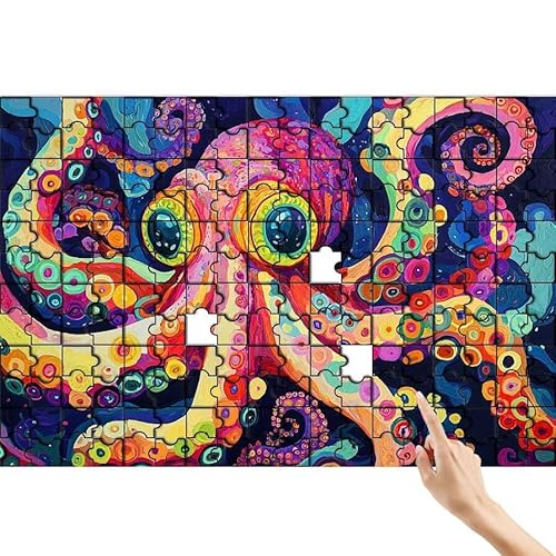 Oktopus Puzzle 300 Teile Erwachsene, Abstrakt Klassische Puzzles Bastelset Erwachsene, Buntes und Lustiges Lernspiele, Herausforderung Spielzeug mit Box für Home Wall Decor Geschenke für Männer T-8 von Feionnug