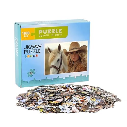 Pferd Puzzle 300 Teile Erwachsene, Frau Klassische Puzzles Bastelset Erwachsene, Buntes und Lustiges Lernspiele Set, Herausforderung Spielzeug mit Box für Home Wall Decor, Geschenke für Männer S-9 Pferd Puzzle 300 Teile Erwachsene, Frau Klassische Puzzles Bastelset Erwachsene, Buntes und Lustiges Lernspiele Set, Herausforderung Spielzeug mit Box für Home Wall Decor, Geschenke für Männer S-9 von Feionnug