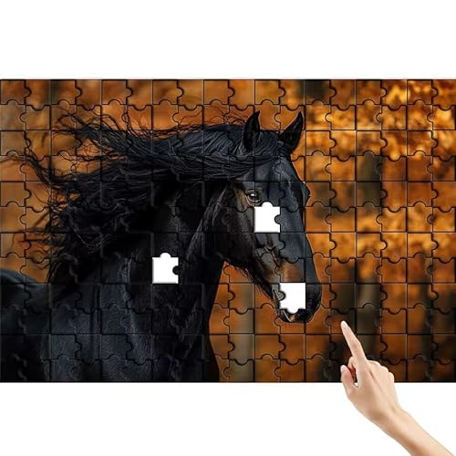 Pferd Puzzle 90 Teile Erwachsene, Baum Klassische Puzzles Bastelset Erwachsene, Buntes und Lustiges Lernspiele Set, Herausforderung Spielzeug mit Box für Home Wall Decor, Geschenke für Männer V-7 Pferd Puzzle 90 Teile Erwachsene, Baum Klassische Puzzles Bastelset Erwachsene, Buntes und Lustiges Lernspiele Set, Herausforderung Spielzeug mit Box für Home Wall Decor, Geschenke für Männer V-7 von Feionnug