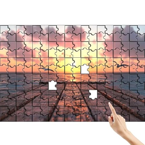 Pier Puzzle 140 Teile Erwachsene, Sonnenuntergang Klassische Puzzles Bastelset Erwachsene, Buntes Lustiges Lernspiele, Herausforderung Spielzeug mit Box für Home Wall Decor Geschenke für Männer C-6 von Feionnug