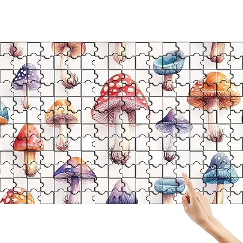 Pilz Puzzle 1500 Teile Erwachsene, Anlage Klassische Puzzles Bastelset Erwachsene, Buntes und Lustiges Lernspiele Set, Herausforderung Spielzeug mit Box für Home Wall Decor, Geschenke für Männer W-7 von Feionnug