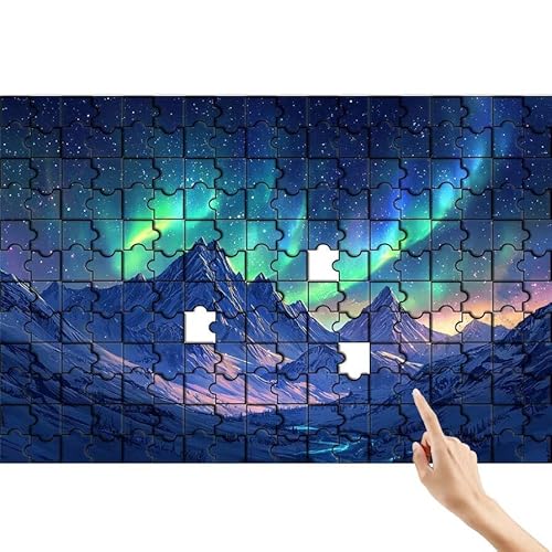 Polarlicht Puzzle 1000 Teile Erwachsene, Berg Klassische Puzzles Bastelset Erwachsene, Buntes und Lustiges Lernspiele, Herausforderung Spielzeug mit Box für Home Wall Decor Geschenke für Männer E-2 von Feionnug