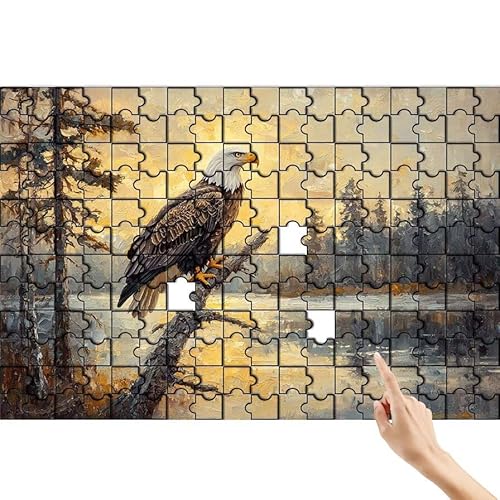 Puzzle 1000 Teile Adler, Landschaft Puzzle Erwachsene, Lernspiele für Ganze Familie, Unmögliche Herausfordern Spielzeug, Bunter Legespiel Spaß Set mit Box für Room Wall Decor Geschenke für Frauen X-1 von Feionnug