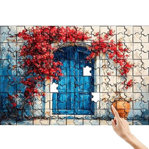 Puzzle 1000 Teile Anlage, Tür Puzzle Erwachsene, Lernspiele für Ganze Familie, Unmögliche Herausfordern Spielzeug, Bunter Spaß Set mit Box für Room Wall Decor Kreative Geschenke für Frauen R-6 von Feionnug