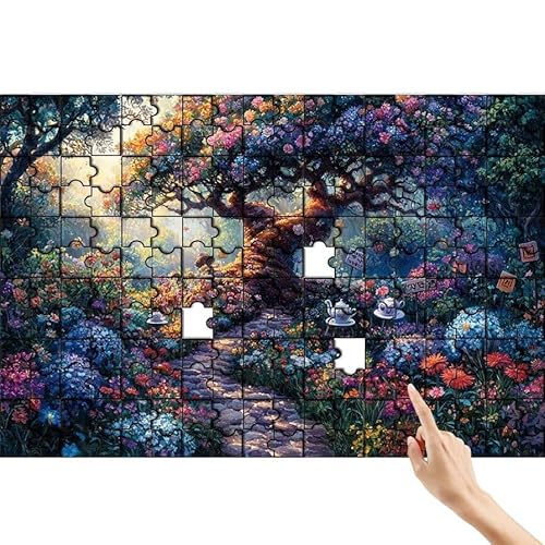 Puzzle 1000 Teile Baum, Wald Puzzle Erwachsene, Lernspiele für Ganze Familie, Unmögliche Herausfordern Spielzeug Set, Bunter Spaß Set mit Box für Room Wall Decor Kreative Geschenke für Frauen G-5 von Feionnug