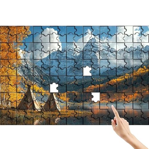 Puzzle 1000 Teile Berg, Baum Puzzle Erwachsene, Lernspiele für Ganze Familie, Unmögliche Herausfordern Spielzeug Set, Bunter Spaß Set mit Box für Room Wall Decor Kreative Geschenke für Frauen Z-4 von Feionnug