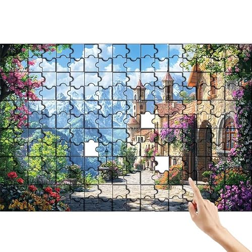 Puzzle 1000 Teile Berg, Haus Puzzle Erwachsene, Lernspiele für Ganze Familie, Unmögliche Herausfordern Spielzeug Set, Bunter Spaß Set mit Box für Room Wall Decor Kreative Geschenke für Frauen E-9 von Feionnug