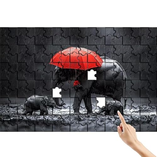 Puzzle 1000 Teile Elefant, Regenschirm Puzzle Erwachsene, Lernspiele für Ganze Familie, Unmögliche Herausfordern Spielzeug, Bunter Spaß Set mit Box für Room Wall Decor Geschenke für Frauen S-7 Puzzle 1000 Teile Elefant, Regenschirm Puzzle Erwachsene, Lernspiele für Ganze Familie, Unmögliche Herausfordern Spielzeug, Bunter Spaß Set mit Box für Room Wall Decor Geschenke für Frauen S-7 von Feionnug