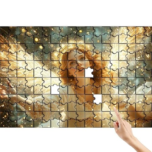 Puzzle 1000 Teile Engel, Flügel Puzzle Erwachsene, Lernspiele für Ganze Familie, Unmögliche Herausfordern Spielzeug, Bunter Spaß Set mit Box für Room Wall Decor Kreative Geschenke für Frauen E-7 von Feionnug