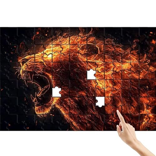 Puzzle 1000 Teile Löwe, Cool Puzzle Erwachsene, Lernspiele für Ganze Familie, Unmögliche Herausfordern Spielzeug Set, Bunter Spaß Set mit Box für Room Wall Decor Kreative Geschenke für Frauen L-7 von Feionnug
