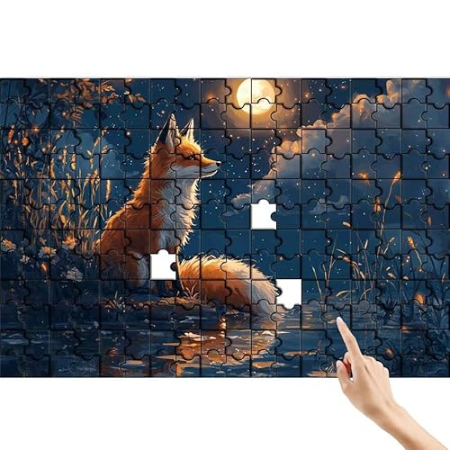 Puzzle 1000 Teile Mond, Fuchs Puzzle Erwachsene, Lernspiele für Ganze Familie, Unmögliche Herausfordern Spielzeug, Bunter Spaß Set mit Box für Room Wall Decor Kreative Geschenke für Frauen U-0 Puzzle 1000 Teile Mond, Fuchs Puzzle Erwachsene, Lernspiele für Ganze Familie, Unmögliche Herausfordern Spielzeug, Bunter Spaß Set mit Box für Room Wall Decor Kreative Geschenke für Frauen U-0 von Feionnug