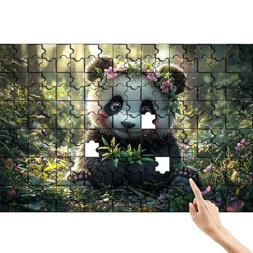 Puzzle 1000 Teile Panda, Niedlich Puzzle Erwachsene, Lernspiele für Ganze Familie, Unmögliche Herausfordern Spielzeug, Bunter Legespiel Spaß Set mit Box für Room Wall Decor Geschenke für Frauen U-3 von Feionnug