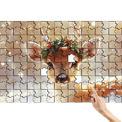 Puzzle 1000 Teile REH, Traum Puzzle Erwachsene, Lernspiele für Ganze Familie, Unmögliche Herausfordern Spielzeug Set, Bunter Spaß Set mit Box für Room Wall Decor Kreative Geschenke für Frauen Y-0 von Feionnug