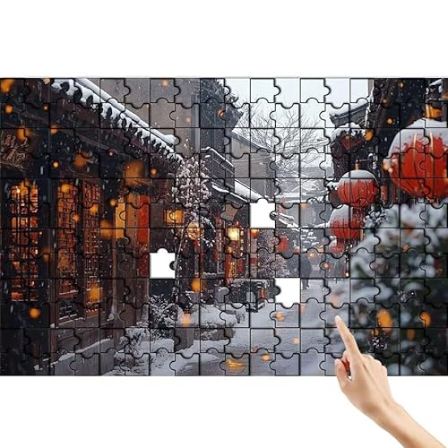 Puzzle 1000 Teile Schnee, Straße Puzzle Erwachsene, Lernspiele für Ganze Familie, Unmögliche Herausfordern Spielzeug, Bunter Spaß Set mit Box für Room Wall Decor Kreative Geschenke für Frauen R-1 von Feionnug