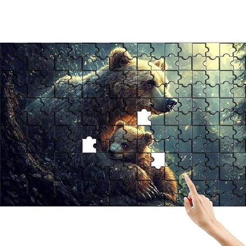 Puzzle 1000 Teile Tragen, Tier Puzzle Erwachsene, Lernspiele für Ganze Familie, Unmögliche Herausfordern Spielzeug, Bunter Spaß Set mit Box für Room Wall Decor Kreative Geschenke für Frauen I-8 von Feionnug