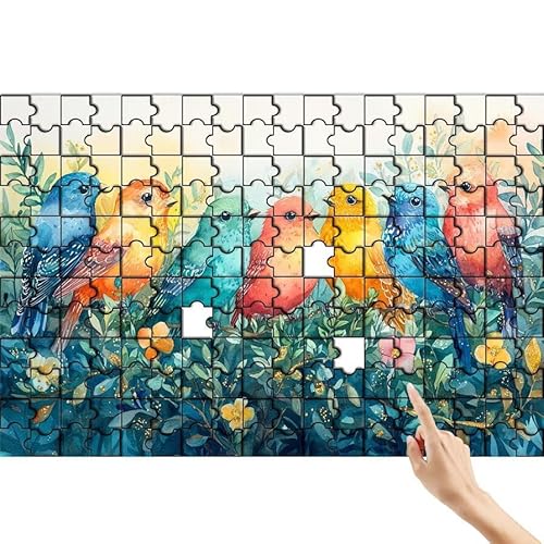 Puzzle 1000 Teile Vogel, Blume Puzzle Erwachsene, Lernspiele für Ganze Familie, Unmögliche Herausfordern Spielzeug, Bunter Spaß Set mit Box für Room Wall Decor Kreative Geschenke für Frauen L-4 von Feionnug