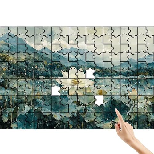 Puzzle 140 Teile Berg, Lotus Puzzle Erwachsene, Lernspiele für Ganze Familie, Unmögliche Herausfordern Spielzeug Set, Bunter Spaß Set mit Box für Room Wall Decor Kreative Geschenke für Frauen P-7 Puzzle 140 Teile Berg, Lotus Puzzle Erwachsene, Lernspiele für Ganze Familie, Unmögliche Herausfordern Spielzeug Set, Bunter Spaß Set mit Box für Room Wall Decor Kreative Geschenke für Frauen P-7 von Feionnug