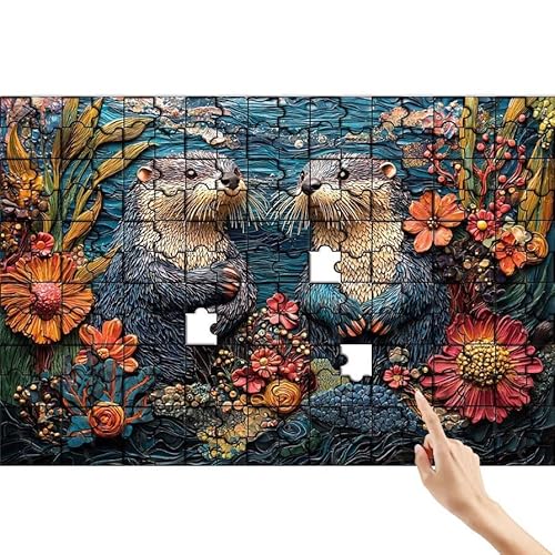 Puzzle 140 Teile Blume, Tier Puzzle Erwachsene, Lernspiele für Ganze Familie, Unmögliche Herausfordern Spielzeug Set, Bunter Spaß Set mit Box für Room Wall Decor Kreative Geschenke für Frauen E-4 Puzzle 140 Teile Blume, Tier Puzzle Erwachsene, Lernspiele für Ganze Familie, Unmögliche Herausfordern Spielzeug Set, Bunter Spaß Set mit Box für Room Wall Decor Kreative Geschenke für Frauen E-4 von Feionnug