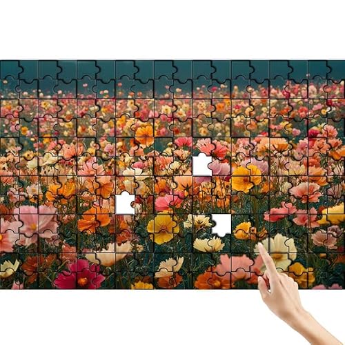 Puzzle 140 Teile Blume, Traum Puzzle Erwachsene, Lernspiele für Ganze Familie, Unmögliche Herausfordern Spielzeug, Bunter Spaß Set mit Box für Room Wall Decor Kreative Geschenke für Frauen Q-6 von Feionnug