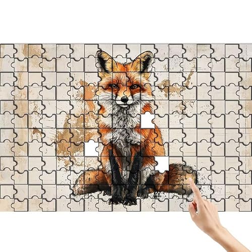 Puzzle 140 Teile Fuchs, Retro Puzzle Erwachsene, Lernspiele für Ganze Familie, Unmögliche Herausfordern Spielzeug, Bunter Spaß Set mit Box für Room Wall Decor Kreative Geschenke für Frauen H-7 Puzzle 140 Teile Fuchs, Retro Puzzle Erwachsene, Lernspiele für Ganze Familie, Unmögliche Herausfordern Spielzeug, Bunter Spaß Set mit Box für Room Wall Decor Kreative Geschenke für Frauen H-7 von Feionnug