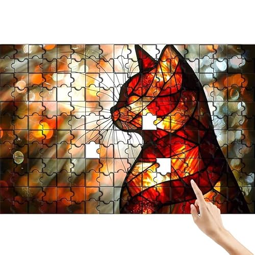 Puzzle 140 Teile Katze, Abstrakt Puzzle Erwachsene, Lernspiele für Ganze Familie, Unmögliche Herausfordern Spielzeug, Bunter Spaß Set mit Box für Room Wall Decor Kreative Geschenke für Frauen R-6 Puzzle 140 Teile Katze, Abstrakt Puzzle Erwachsene, Lernspiele für Ganze Familie, Unmögliche Herausfordern Spielzeug, Bunter Spaß Set mit Box für Room Wall Decor Kreative Geschenke für Frauen R-6 von Feionnug