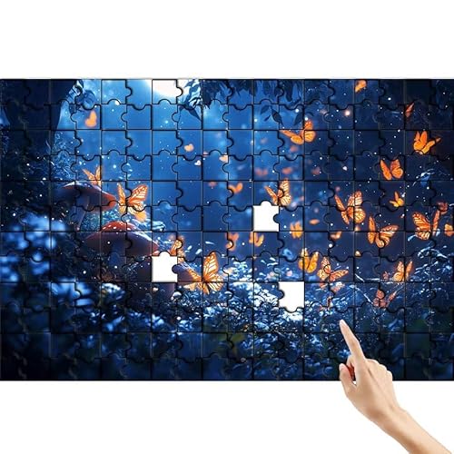 Puzzle 140 Teile Schmetterling, Wald Puzzle Erwachsene, Lernspiele für Ganze Familie, Unmögliche Herausfordern Spielzeug, Bunter Legespiel Spaß Set mit Box für Room Wall Decor Geschenke für Frauen Z-4 von Feionnug
